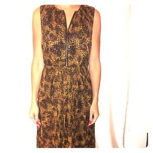 Women’s new Burberry Brit leopard print silk dress